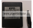 EPD DV-1250 AC ADAPTER 12VDC 500mA USED 2.5x5.5x9.5mm -(+)-